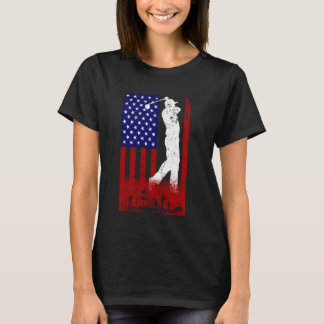 T-shirt American Flag Golf Club USA 4 juillet Pour Hommes