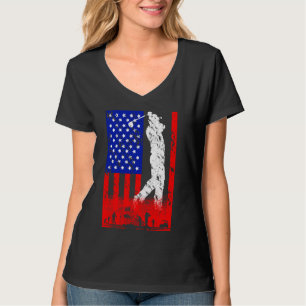 T-shirt American Flag Golf Club USA 4 juillet Pour Hommes