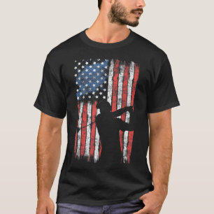 T-shirt American Flag Golf USA 4 juillet Hommes Femmes Gar