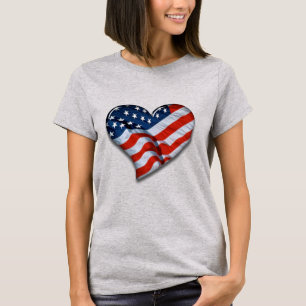 T-shirt American Flag Heart
