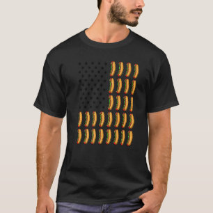 T-shirt American Flag Hot Dog Street Food Party 4 Juil