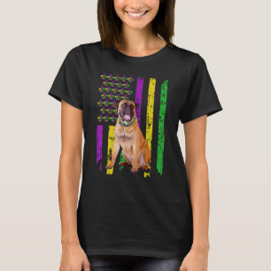 T-shirt American Flag Mardi Gras Dog Festival Puppy Bullm