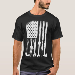 T-shirt American Flag Mechanic Tools Fier Craftsman USA