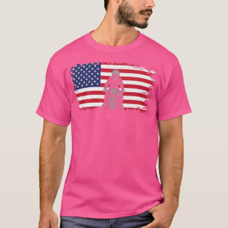 T-shirt American Flag Motorcycle Appareils - Biker Motorcy