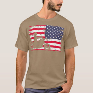 T-shirt American Flag Motorcycle Biker180