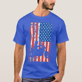 T-shirt American Flag Motorcycle Biker 171