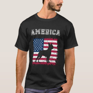T-shirt American Flag Patriotique 4 juillet Boston Terrier