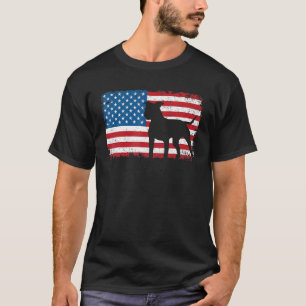 T-shirt American Flag Pitbull Dog 4th Of July Usa Patrioti