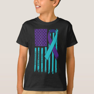 T-shirt American Flag Ribbon Sensibilisation au suicide gu