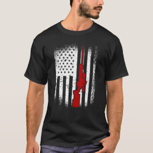 T-shirt American Flag Sniper Rifle 2nd Amendment Sniper