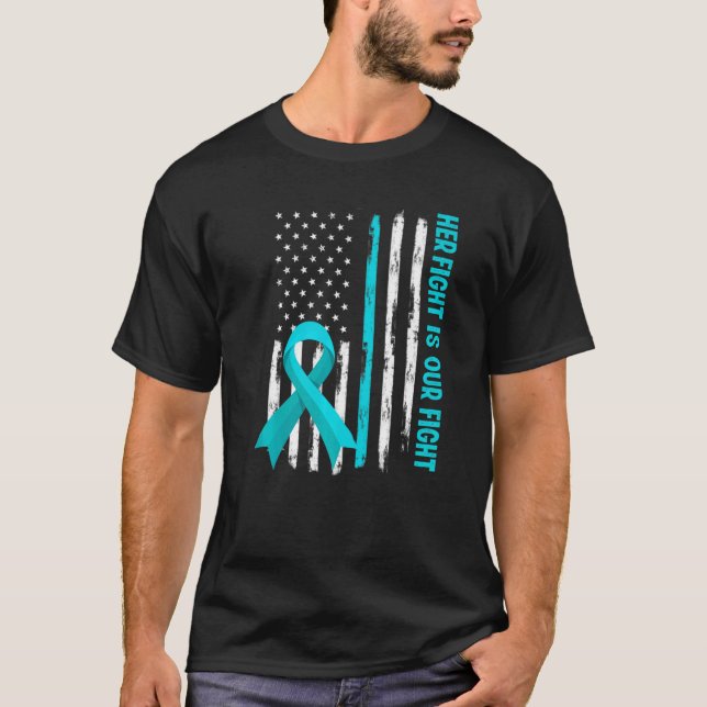 T-shirt American Flag Son Combat Est Mon Syndrome De Pots  (Devant)