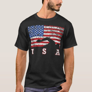 T-shirt American Flag Swimming USA Gift, Swim Team
