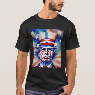 T-shirt American Flag USA Casquette Uncle Sam 4 juillet Pa
