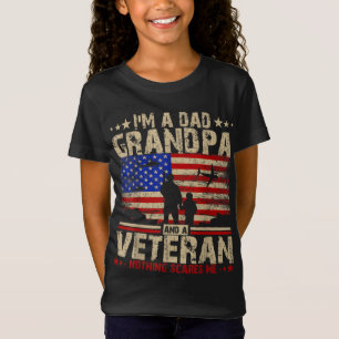 T-Shirt American Flag Veterans Day Je suis papa grand-père