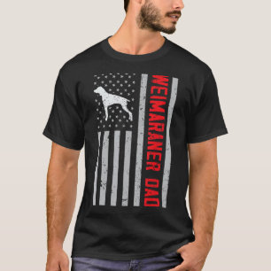 T-shirt American Flag Weimaraner Papa Cadeau Patriotique W