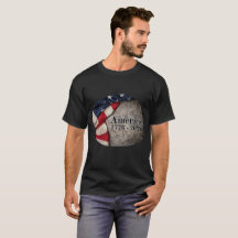 American Flag with "1776 - 2026" on gray marble