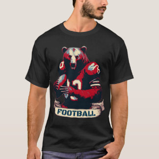 T-shirt American Football Bear Vintage