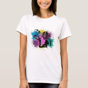 T-shirt American Football Grungy Couleurs Splashes