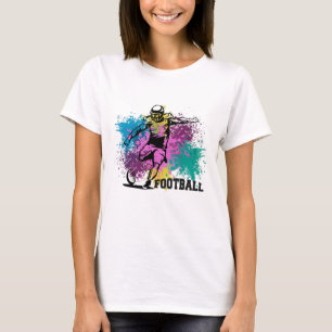 T-shirt American Football Grungy Couleurs Splashes