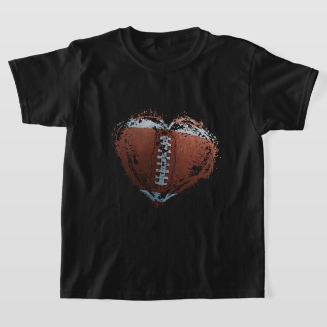 T-shirt American Football Heart Happy Valentines Day Boys (Poser)