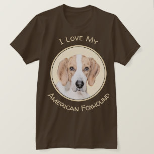 T-shirt American Foxhound Paining - Cute Original Dog Art