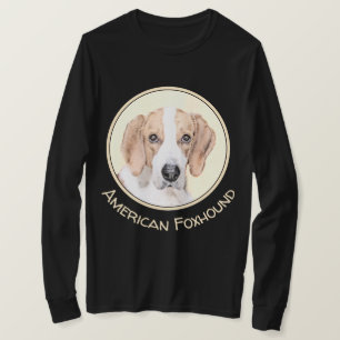 T-shirt American Foxhound Painting - Joli art original chi