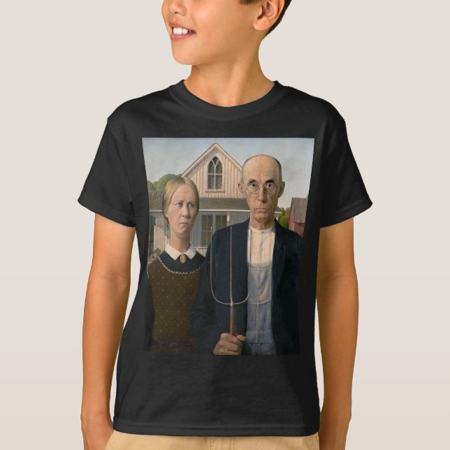 T-shirt American Gothic : Vie rurale pauvre paysan (Devant)