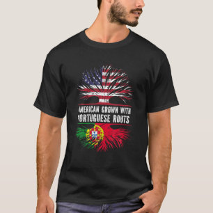 T-shirt American Grosse Avec Des Racines Portugaises USA F