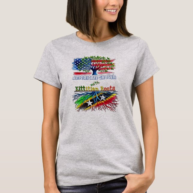 T-shirt American Grotte - Kittitian Roots Femmes (Devant)