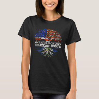 T-shirt American Grown Belizean Roots America Belize Tree 