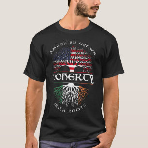 T-shirt American Grown Irish Roots DOHERTY Irish Name