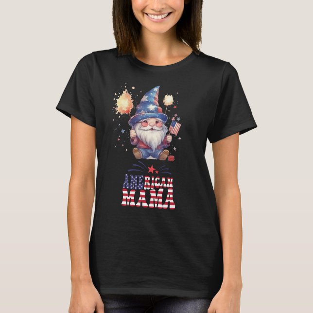 T-shirt American Mama Gnome (Devant)