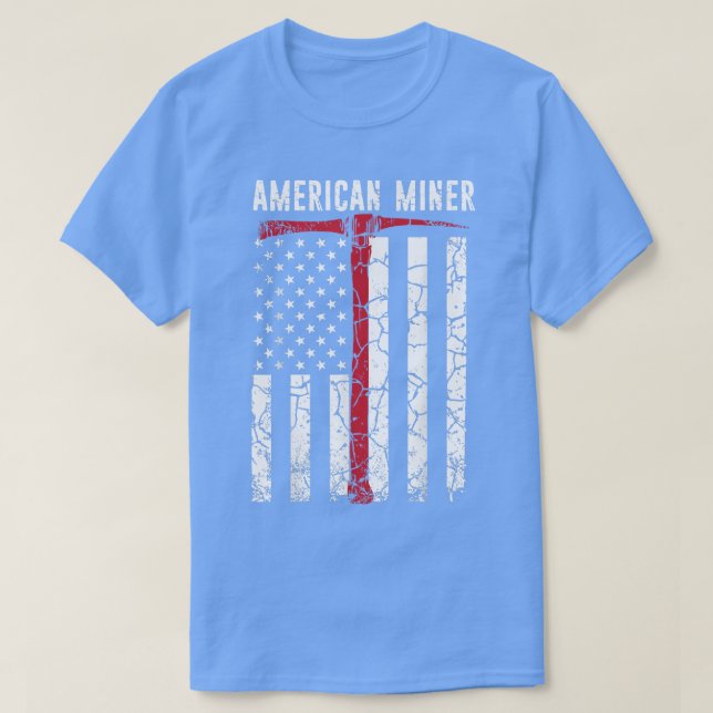 T-shirt American Miner Coal Gold  (Design devant)