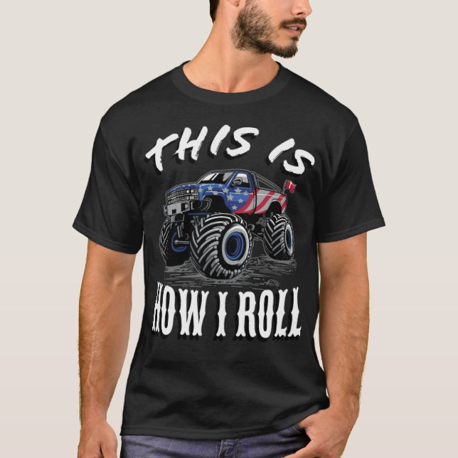 T-shirt American Monster Truck c'est comme ça que je ferme (Devant)