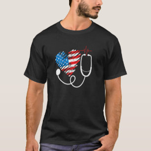 T-shirt American Patriot Nursing Patriotic Usa Nursing Ste