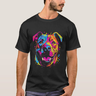 T-shirt American Pit Bull Terrier Dog Style Vintage