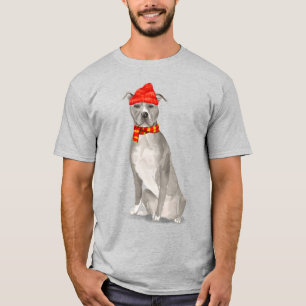 T-shirt American Pit Bull Terrier Drôle Chien de Noël