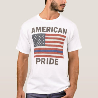 T-shirt American Pride Shirt - fine ligne bleue