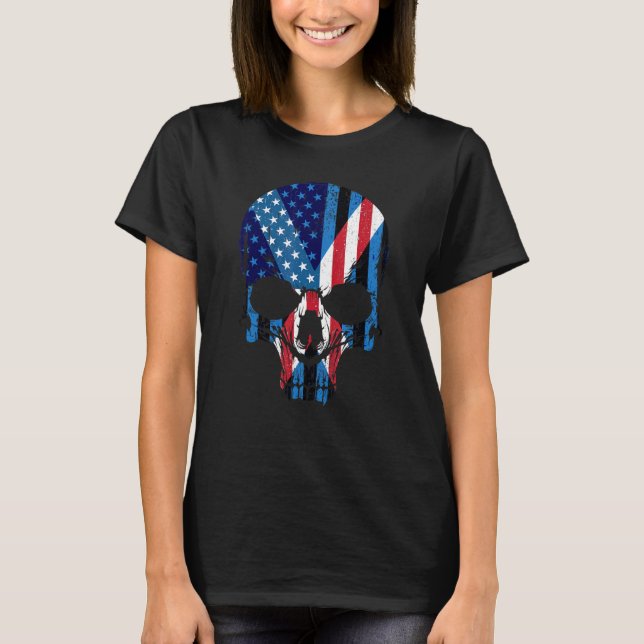 T-shirt American Raised With Scottish Roots Skull Idea & U (Devant)