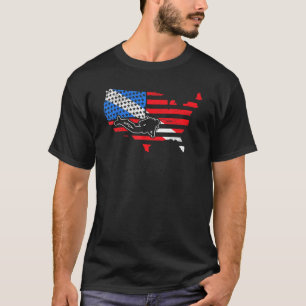 T-shirt American Scuba Diver Aquaholic Freediving Marine L