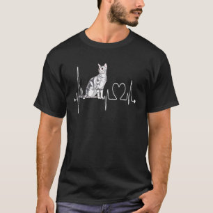 T-shirt American Shorthair Cat Heartbeat EKG Cats & Kitten