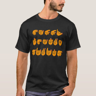 T-shirt American Sign Language Bon thanksgiving Turquie A