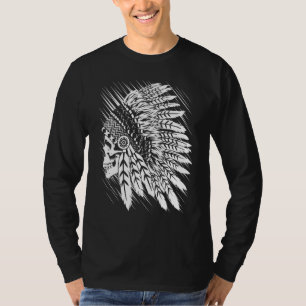 T-shirt American Skull Native Indian Eagle Chef 1