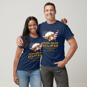 T-shirt American Total Solar Eclipse 2024 O USA Photo du d