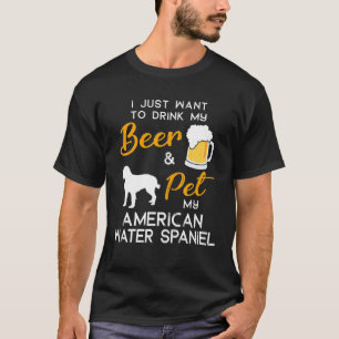 T-shirt American Water Spaniel Dog Bière Amateur Birthd