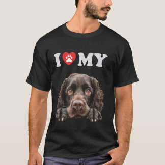 T-shirt American Water Spaniel I Heart My Dog Funny Dog Lo