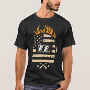 T-shirt American Welder I US Drapeau I Welding Hood Idée c