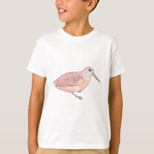 T-shirt American Woodcock espèce d'oiseaux aquarelle art