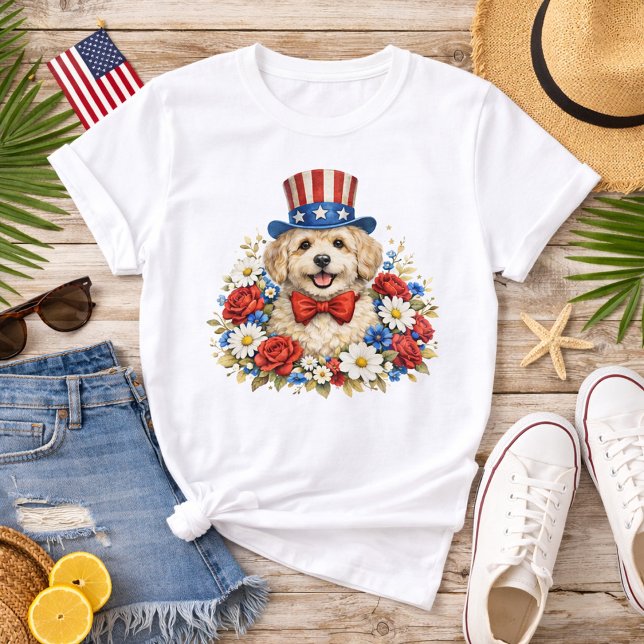 T-shirt Americana Puppy Illustration (Créateur téléchargé)