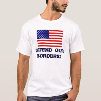 T-shirt AmericanFlag, DÉFENDENT NOS FRONTIÈRES !